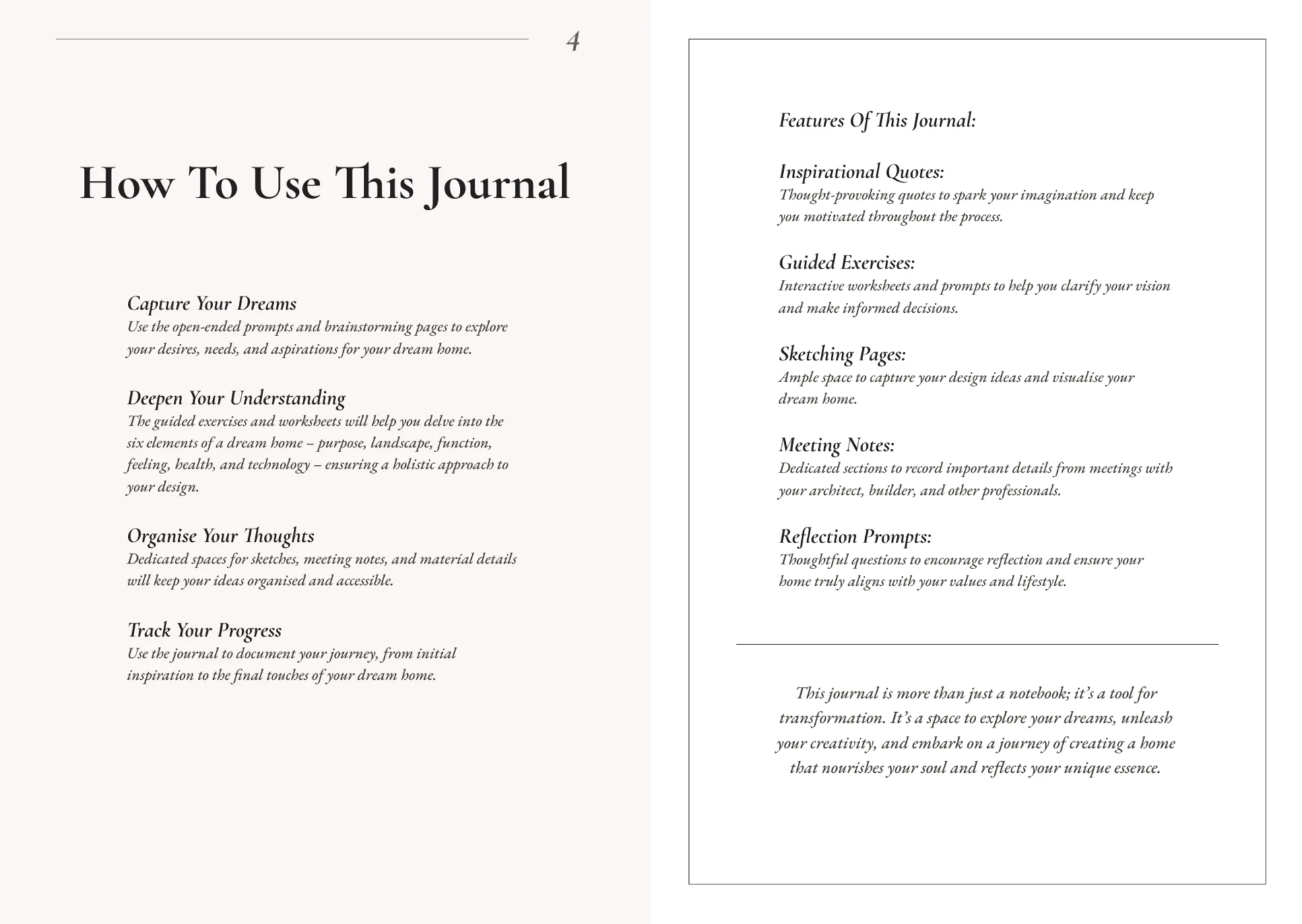 How to use the journal